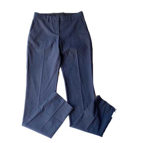 Theory Pants - Theory Super Slim Stretch Wool Blend Navy Pant